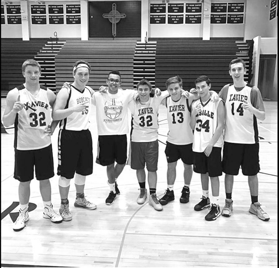 The IBA Cleveland Cavaliers championship team consists of (from left to right): Seniors Devin Lansing, Ryan Jasper, and Liam Karr. Juniors Logan Roling, Quinn Miller. Freshman Bryce Serovy and junior Will Karpick. Photo Submitted.